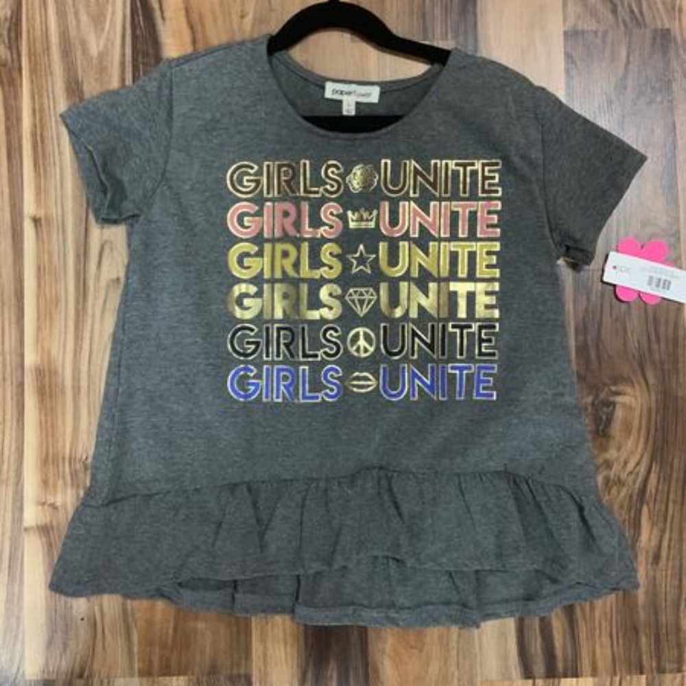 GIRLS UNITE RUFFLE CROP TOP BY PAPER FLOWER